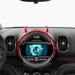 CAR Mini Steering Wheel Devil Horn Decorative Sticker Ornaments