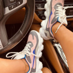 Casual matching color lace-up sneakers