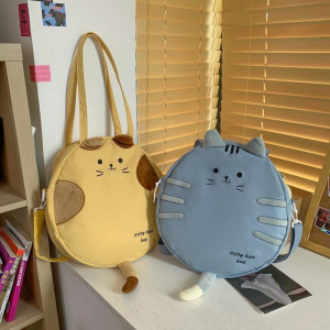 Female Casual Large Capacity One Shoulder Bag Cute Cartoon College Student Commuting