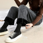 Thickened Straight Loose Wide Leg Denim Pants