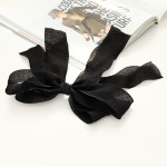 Hairpin Fairy Temperament Sweet Solid Color Mesh Bow Streamer Top Clip On The Back Of The Head