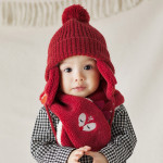 Children's Fleece Warm Hat And Scarf Set