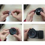 Manual lens focusing ring apron