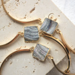 Niche Natural Agate Tide Cool Raw Stone Personality Retro European And American Ins Style Bracelet