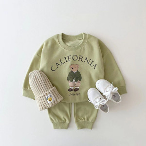 Autumn And Winter Children Sweater Casual Long-sleeved Two-piece Set