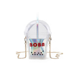 Creative Laser Contrast Transparent Straw Coke Bottle Bag