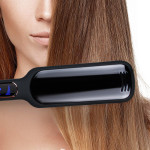 Cross-Border Exclusively For Lcd Display Infrared Hair Care Straightener Black Wide Plate Hair Straightener