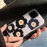 Vintage Black Flower Mirror Mobile Phone Case