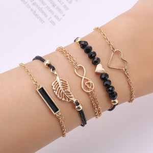 Creative Hollow Leaf Combination Bracelet