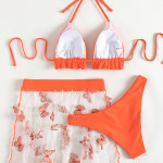 Push Up Korean Style Three Piece Split Swimsuit Bikini