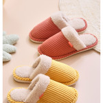 Winter Warm Non-slip Ladies Home Comfortable Corduroy Slippers Women