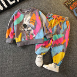 Spring And Autumn New Boys And Girls Hoodie Fashion Suit