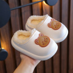 Child Girl Slippers Autumn And Winter Waterproof Non-slip Fluffy Cotton Shoes