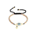 Brass Bead Micro-set Devil's Eye Bracelet Adjustable