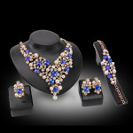 Four-piece Bridal Clothing Accessories Necklace Earrings