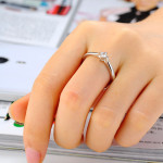 Eternal diamond and diamond ring couple simulation of men and women of beautiful simple zircon ring engagement ring