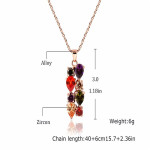 Shiny Zircon Hypoallergenic Necklace Earrings Ring Set