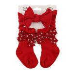 Baby Bow Hair Band Socks Suit Children's Christmas Big Bow Socks Combination