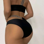 New Ladies High Waist Split Bikini Swimsuit