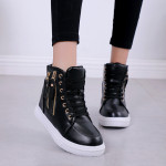 Thick-soled High-top Women's Shoes 2020 Spring And Autumn Lace-up White Shoes Casual Women's Shoes