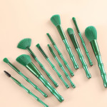 11 Makeup Brush Set Bamboo Handle Soft Bristles