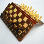 Wooden Magnetic 3 In 1 Chess Set Folding