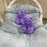 Teddy Bear Plush Slippers Home Warm Comfortable Thin Bottom Plush Cotton Shoes