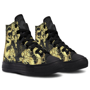 Printed Couple High-top Canvas Shoes