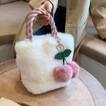 Plush Fashion Girl Cherry Handbag