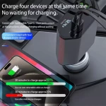 Retractable Car Charger 120W USB&Type C Cable For Phone Fast Charge Adapter