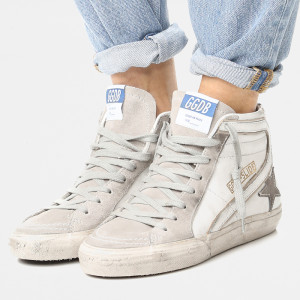 Internally increased distressed sneakers