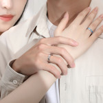 Haven Couple Pair Ring Niche Design Wave Ring