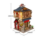 Mini Street View Building Cape Cafe Wooden Assembly Storage House