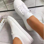 Flat Lace-Up Fly Woven Mesh Breathable Shoes