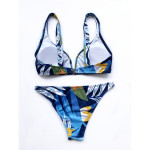 V-shaped print bikini