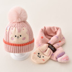 Children's Hat Baby Wool Earmuffs Hat Scarf Suit