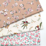 Pastoral Small Rose Berry Cotton Twill Cloth Bedding Goods Home Clothes Dress Fabric