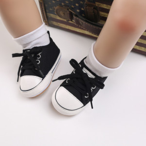 Rubber Sole Non-slip Male And Female Baby Lacing Casual Sports Toddler Shoes