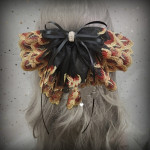 Japanese Soft Girl Lolita Sweet Bow Hairpin Ponytail Hairpin Female Top Clip Headdress