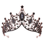 Classic Vintage Bridal Tiara Black Baroque