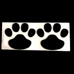 PVC Pair Hand-shaped Brush Dog Footprints Car Sticker Bumper Scratch Hidden Personality Stickers