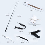 Toys Four Section Telescopic Cat Stick Feather Set