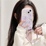 Purple Tulip Transparent Ring Phone Case