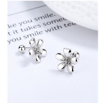 Women's Five Petal Flower Bud Thread Minimalist Personality All-match Temperament Earrings