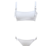 Solid Color Row Eye Strap Bikini