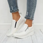 Women Sneakers Female Knitted Vulcanized Shoes Women Ankle Flats