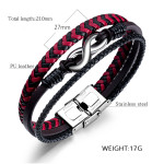 Leather Woven Titanium Steel Bracelet