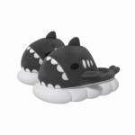 5cm Thick Soled Small Fat Pier Shark Cotton Slippers For Men