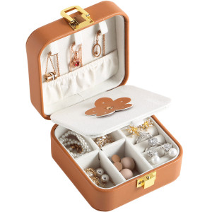 Pumpkin Color Mini Portable Jewelry Storage Box