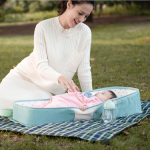 Portable crib can be foldable and mobile anti-pressure